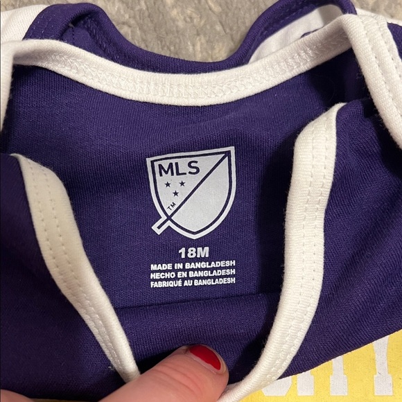 NWT Orlando FC Kids Onesie Set - Yellow, White, and Purple - 18 mo - Picture 6 of 7